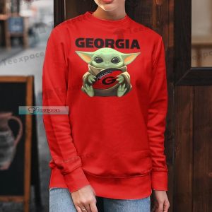 Georgia Bulldogs Baby Yoda Long Sleeve Shirt