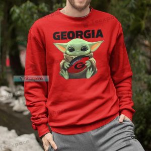 Georgia Bulldogs Baby Yoda Sweatshirt