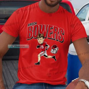 Georgia Bulldogs Brock Bowers Graphic Art Shirt