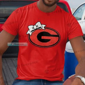 Georgia Bulldogs Ribbon Football Logo Shirt