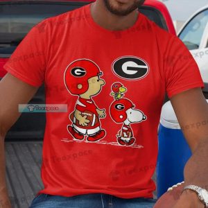 Georgia Bulldogs Snoopy And Charlie Football Shirt