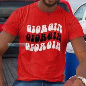 Georgia Bulldogs Wavy Challigraphy Shirt
