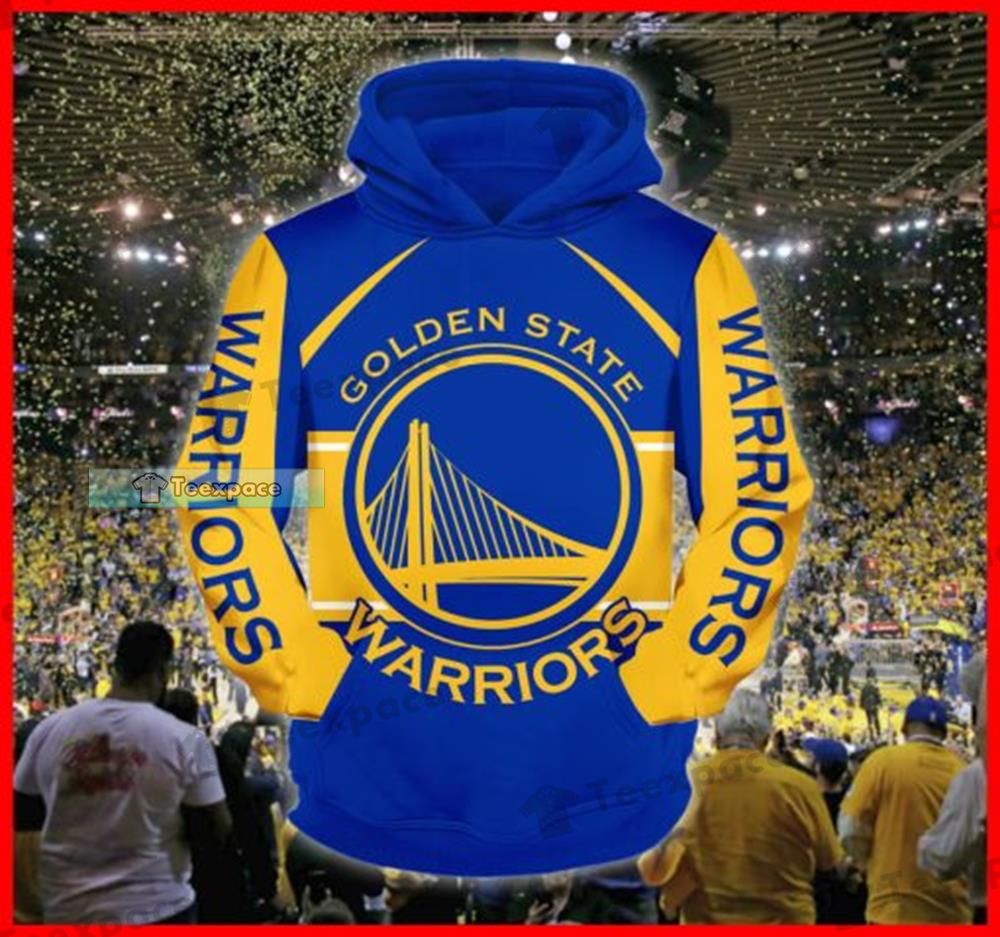 Golden State Warriors Big Logo Hoodie Warriors gifts for him 3
