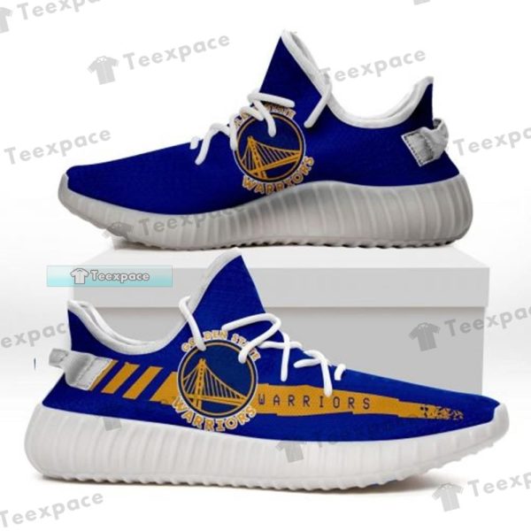 Golden State Warriors Curved Stripes Yeezy Shoes Warriors Gifts