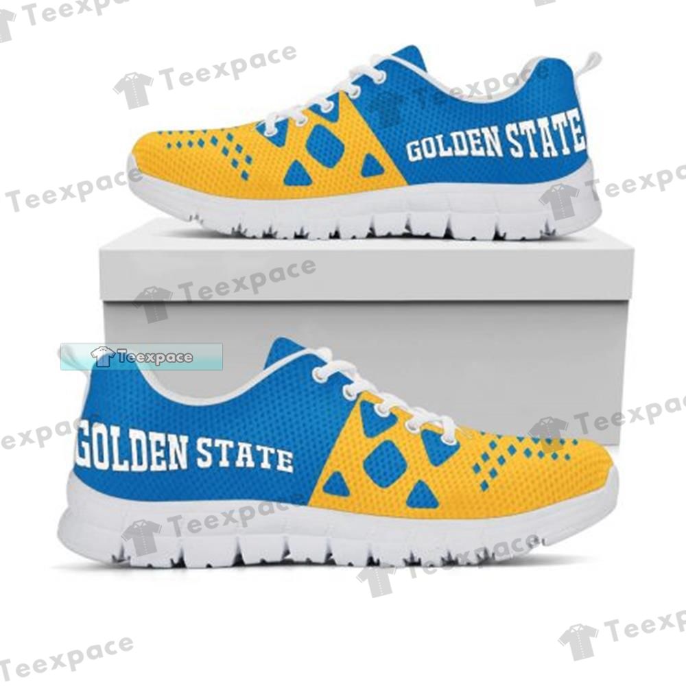Golden State Warriors Dot Pattern Sneakers Warriors Gifts 4