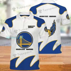Golden State Warriors Fire Ball Pattern Polo Shirt