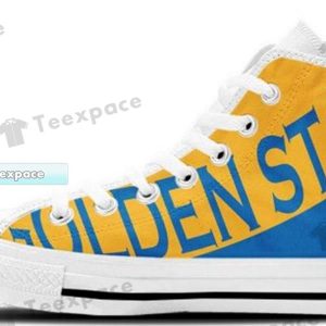 Golden State Warriors Letter Pattern High Top Canvas Shoes 4