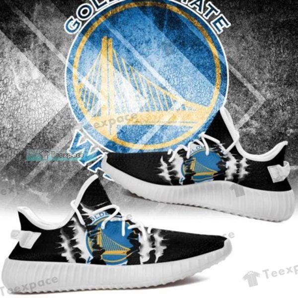 Golden State Warriors Scratch black Yeezy Shoes Warriors Gifts fo him