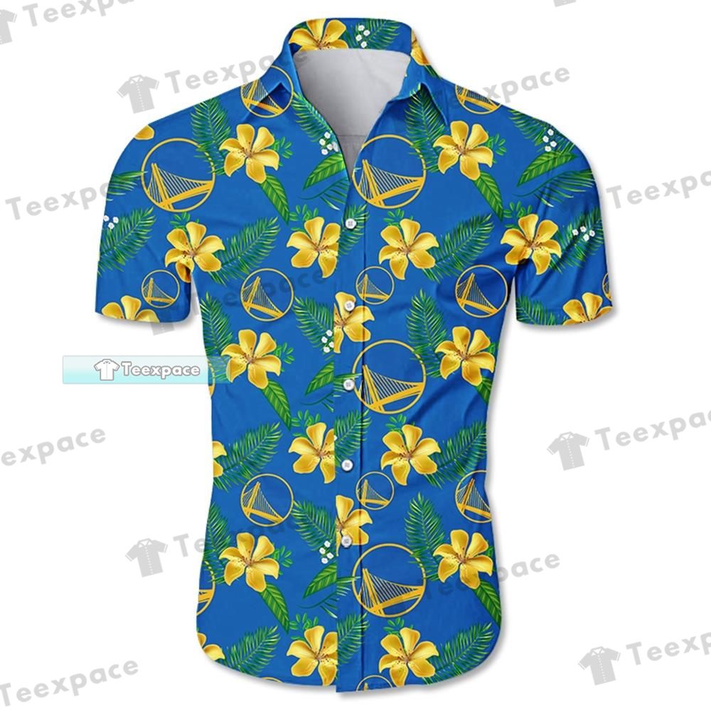 Golden State Warriors Tropical Flower Summer Hawaiian shirt 1