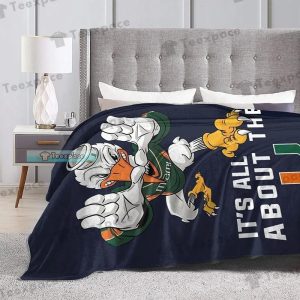 Its All About The Miami Hurricanes Throw Blanket 3