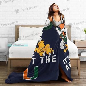 Its All About The Miami Hurricanes Throw Blanket 4