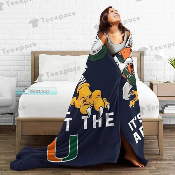 Its All About The Miami Hurricanes Throw Blanket