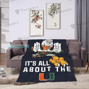 Its All About The Miami Hurricanes Throw Blanket 7