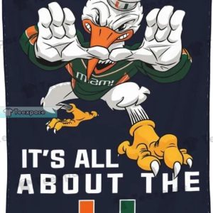 Its All About The Miami Hurricanes Throw Blanket
