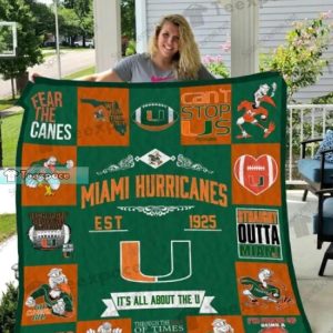It’s All About The University Miami Hurricanes Plush Blanket