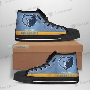 Memphis Grizzlies Big Logo High Top Canvas Shoes 1