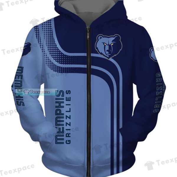 Memphis Grizzlies Curved Hoodie Grizzlies Gifts For Him