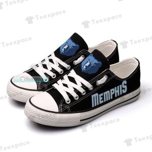 Memphis Grizzlies Logo Letter Low Top Canvas Shoes 2