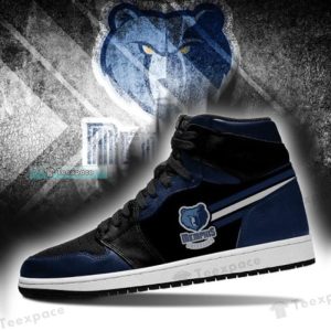 Memphis Grizzlies Navy Blue Black Air Jordan Hightop 1
