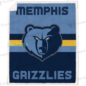 Memphis Grizzlies Stripes Plush Blanket Gifts for Grizzlies fans