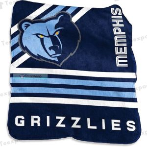 Memphis Grizzlies Stripes Sherpa Blanket Grizzlies Gifts