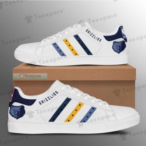 Memphis Grizzlies White Blue Yellow Skate Shoes 2