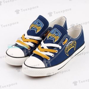 Memphis Grizzlies Yellow Blue Low Top Canvas Shoes