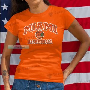 Miami Hurricanes Basketball Gifts Logo T Shirt Womens