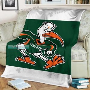 Miami Hurricanes Big Mascot Fleece Blanket