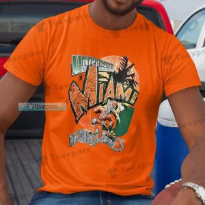 Miami Hurricanes Broken Rock Letter Shirt