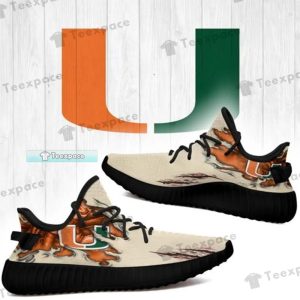 Miami Hurricanes Claw Texture Yeezy Shoes