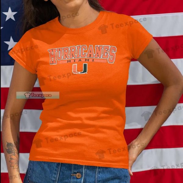 Miami Hurricanes Gifts Logo Letter Shirt