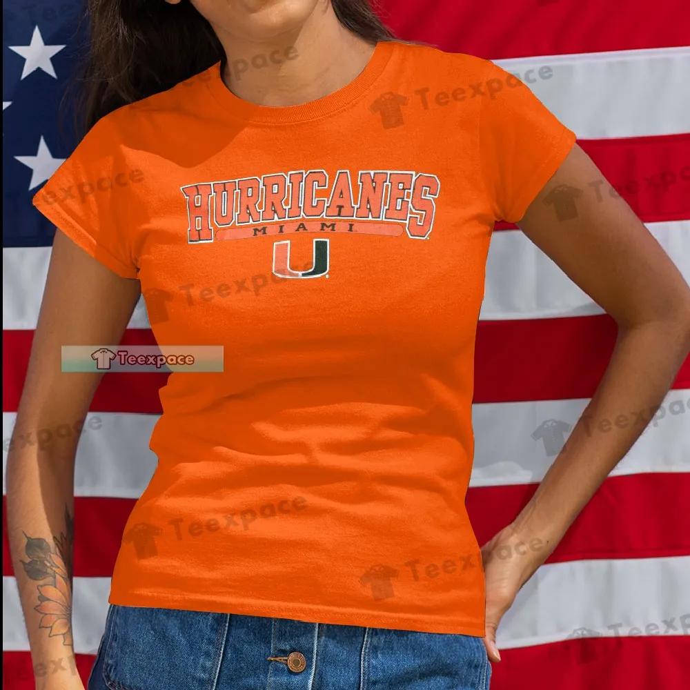 Miami Hurricanes Gifts Logo Letter T Shirt Womens