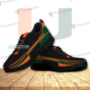 Miami Hurricanes Green Black Sneakers 2