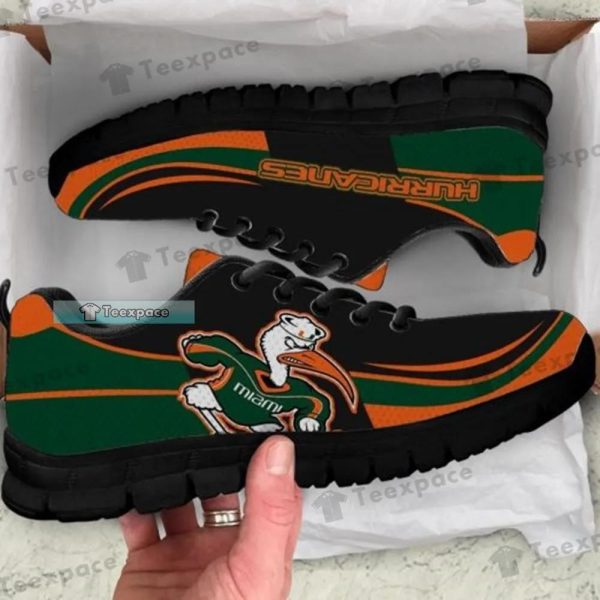 Miami Hurricanes Green Black Sneakers