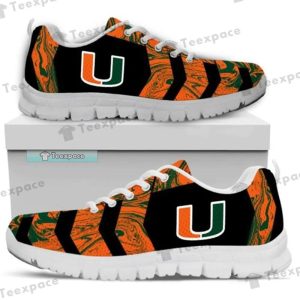 Miami Hurricanes Orange Black Sneakers