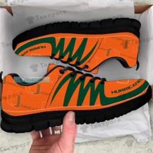 Miami Hurricanes Orange Green Sneakers
