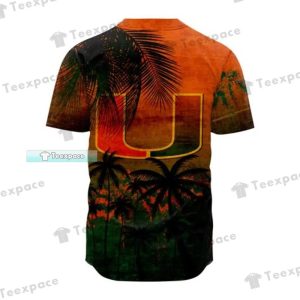 Miami Hurricanes Sunset Beach Summer Hawaiian Shirt