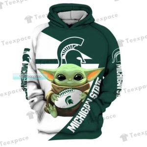 Michigan State Spartans Baby Yoda Hoodie