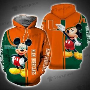 Mickey Mouse Paints Logo Miami Hurricanes Hoodie