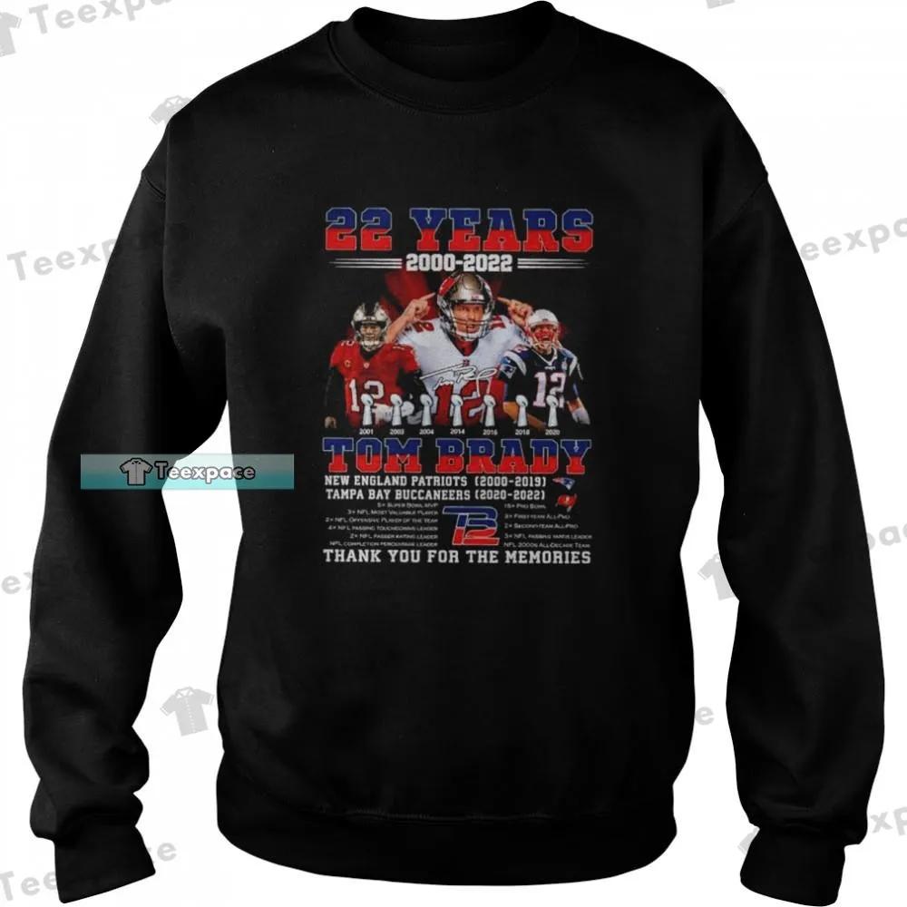 New England Patriots 22 Years Tom Brady Thank You For The Memories Sweatshirt 1