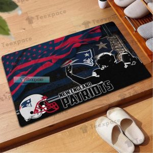 New England Patriots American Flag Player Art Doormat