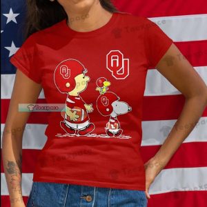 Oklahoma Sooners Snoopy And Charles Football Shirt