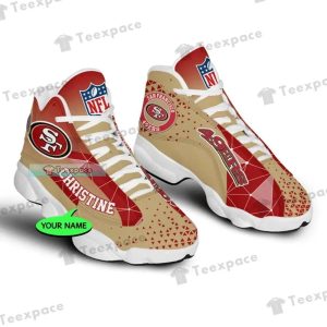 Personalized Angle Curved Stripes San Francisco 49ers Air Jordan 13 0