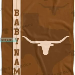Personalized  Logo Vertical Letter Texas Longhorns Throw Blanket