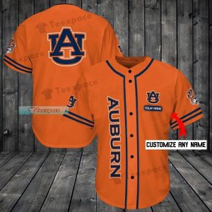 Personalized Orange Auburn Tigers Baseball Jersey Shirt