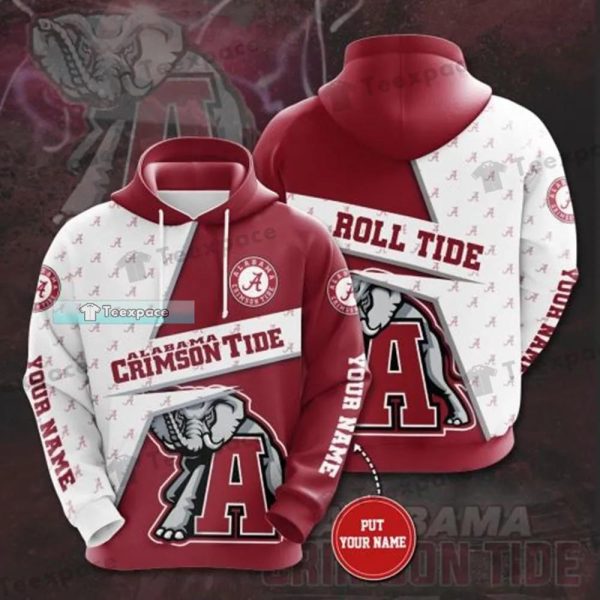 Personalized Roll Tide Letter Pattern Alabama Crimson Tide Hoodie