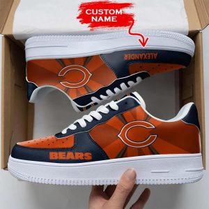 Personalized Sunshine Pattern Chicago Bears Air Force Shoes