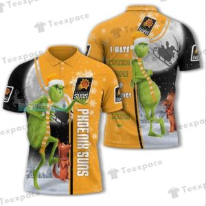 Personalized The Grinch Funny Christmas Phoenix Suns Polo Shirt