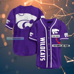 Personalized Vertical Letter Kansas State Wildcats Baseball Jersey